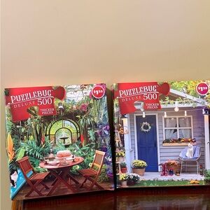Lot of 2 puzzle bug deluxe 500 piece puzzles